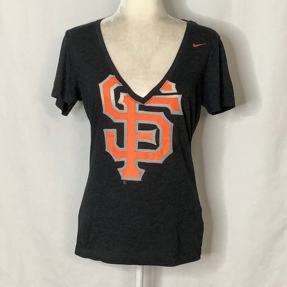 Nike MLB San Francisco Giants Deep V-Neck T-Shirt Size M